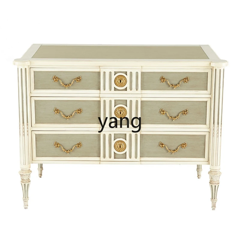 

Yhl Flower Entrance Cabinet Hall Cabinet Curio Cabinet Retro 6-Drawer