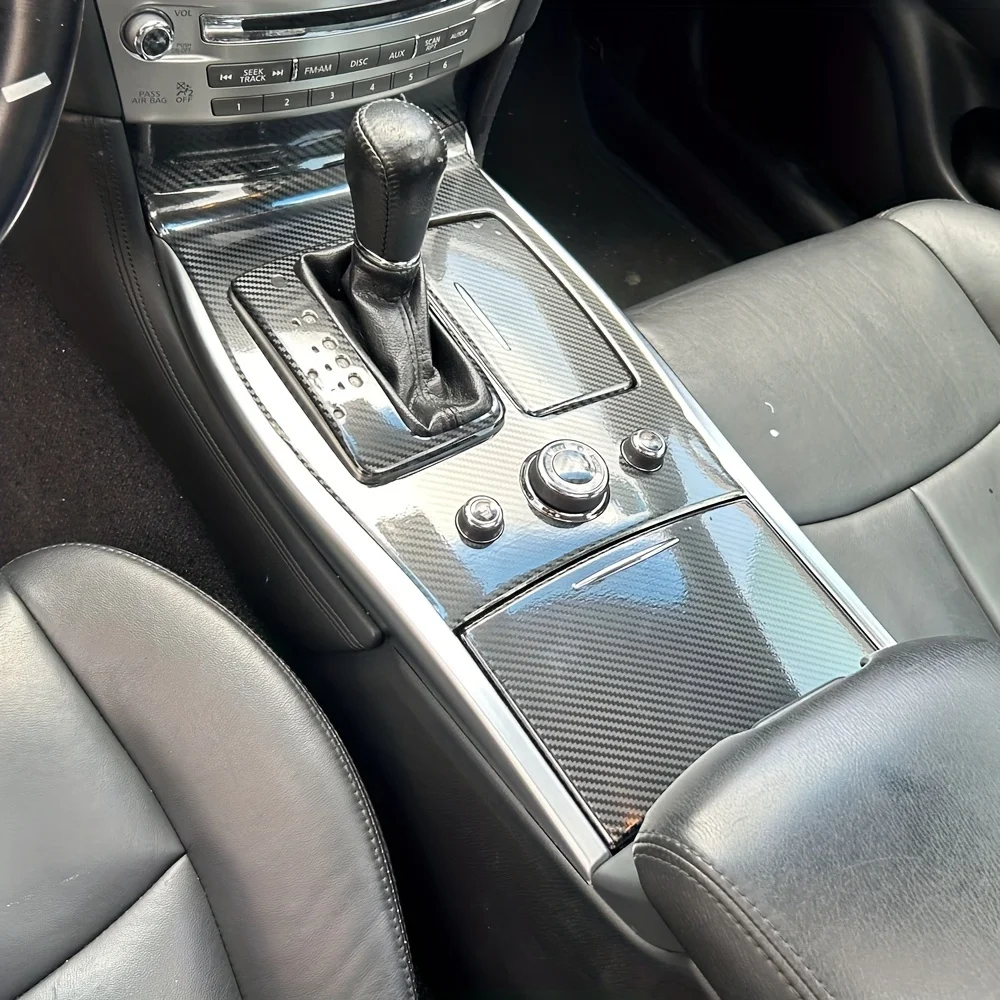 

For Infiniti Q70 2013-2019 Interior Central Control Panel Door Handle 5D Carbon Fiber Stickers Decals Car styling Accessorie