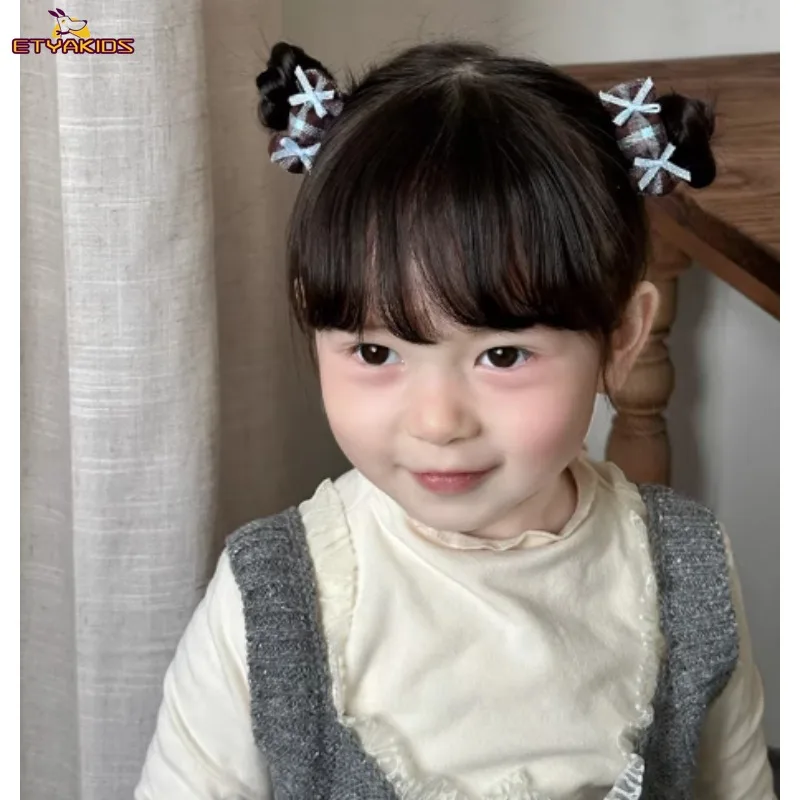 

Заколки для волос с бантом из клетчатой ткани для девочек, милые резинки для волос для малышей, детские заколки-зажимы, сладкие аксессуары для волос, заколки-шпильки