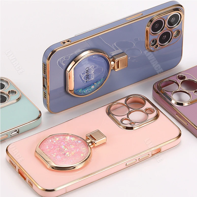 MotorolaG53 Quicksand Perfume Holder Phone Case On For Mototola Moto G53 MotoG53 MotorolaG 53 Luxury Cover