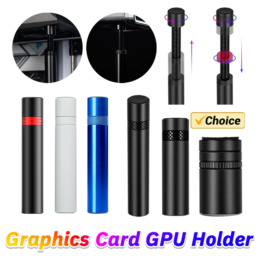 

3PCS PVideo Card Holder Graphics Card GPU Brace Vertical Telescopic Rotating Stand Bracket Video Card Sag Holder