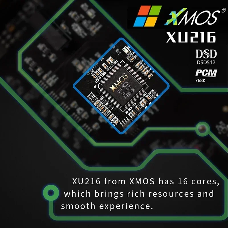 Interface Gustard U18 nouvelle génération d'interface audio USB haute performance K2 XU216 DSD512 PCM768kHz