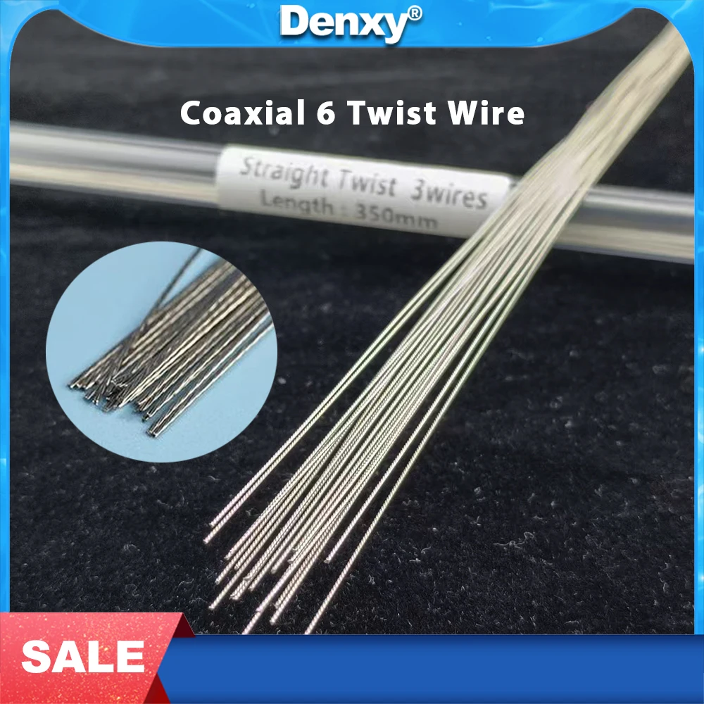

DENXY 20 шт. ортодонтическая коаксиальная 6-поворотная проволока, стоматологическая лигатура из дуги из нержавеющей стали для стоматологического кронштейна, стоматологический материал