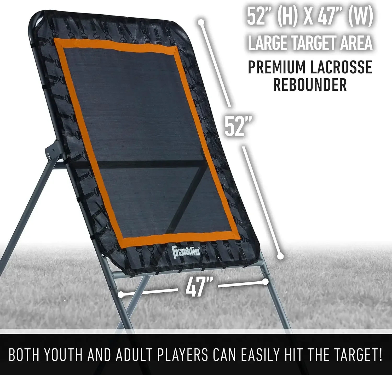 Sports Lacrosse Rebounder - Lax Bounce Back Net + Rebounder - Portable Shooting Practice Training Aid for Kids + Adults