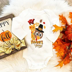 My First Thanksgiving Baby Bodysuit Infant Turkey Romper Girl Boy Cute Clothes Thanksgiving Baby Gift Fall Toddler Jumpsuit