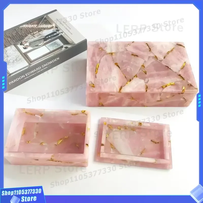Custom Crystal Storage Box for Rings Cards Crafts Home Decor Organizer Transparent Jewelry Holder Desktop Display Case Gift