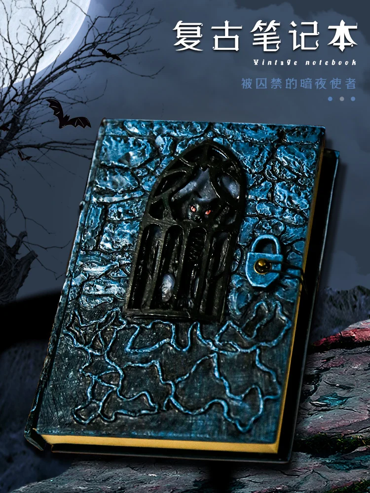 A5 Size 3D Embossed Hand Account, Notebook, High Appearance Diary Book  Magic Gift To Male Cultural And Creative