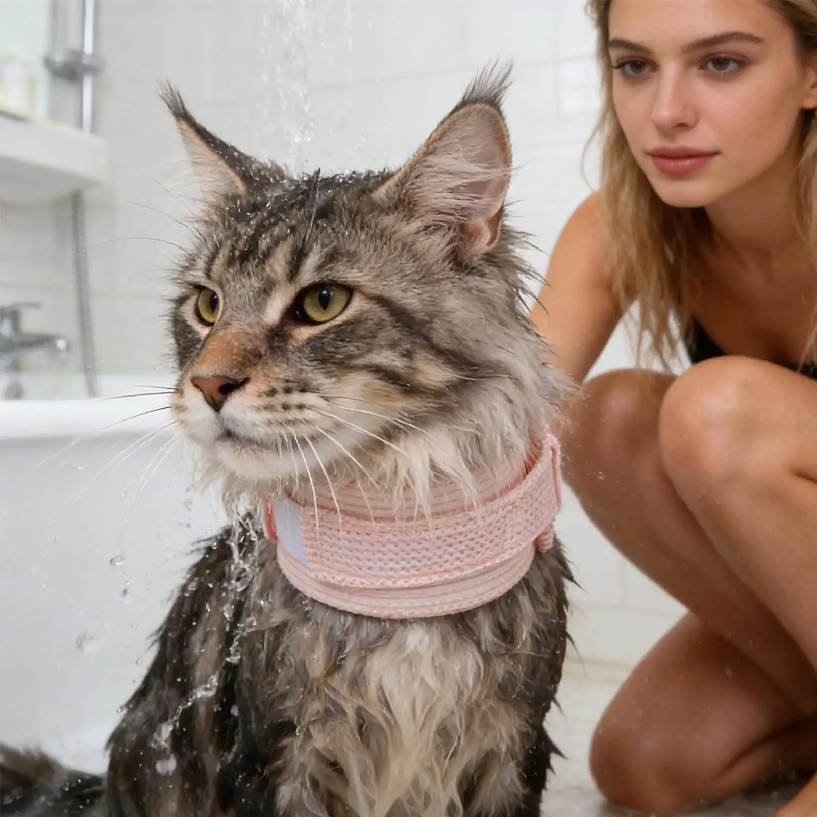 Dog Cat Neck Brace Cover Breathable Comfortable Anti-Scratch Pet Neck Protective Collar Adjustable Soft Cushion Cervical Cone view 3