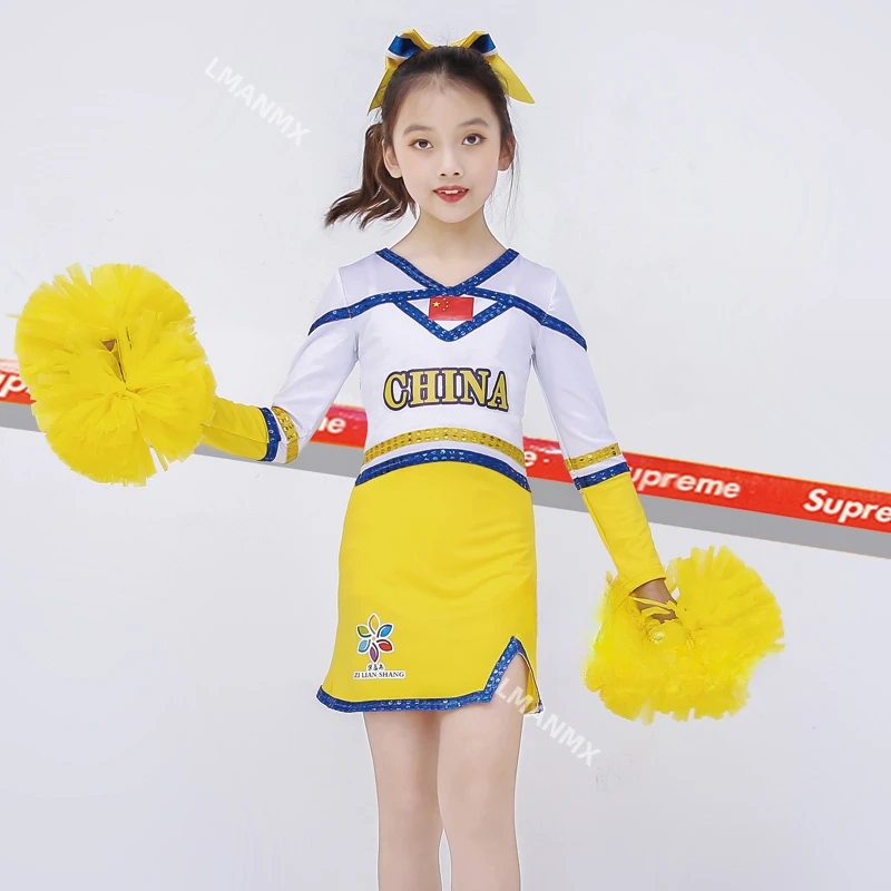 Children's cheerleading performance costume for primary and secondary school sports games cheerleading performance