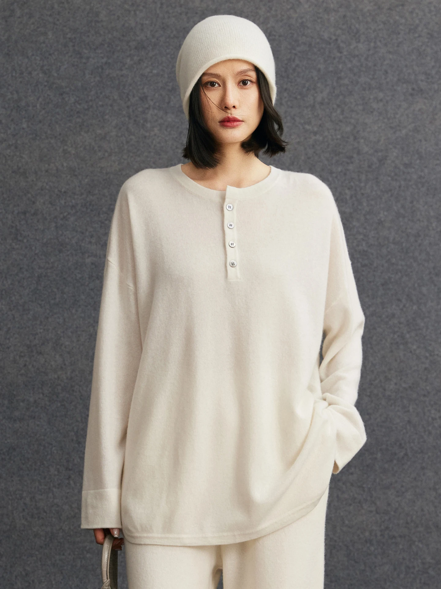 High Quality 100% Cashmere Women's Sweater Autumn Winter Oversized Knitted Pullover Long Sleeve Clothing Top Ladies Daily Outfit