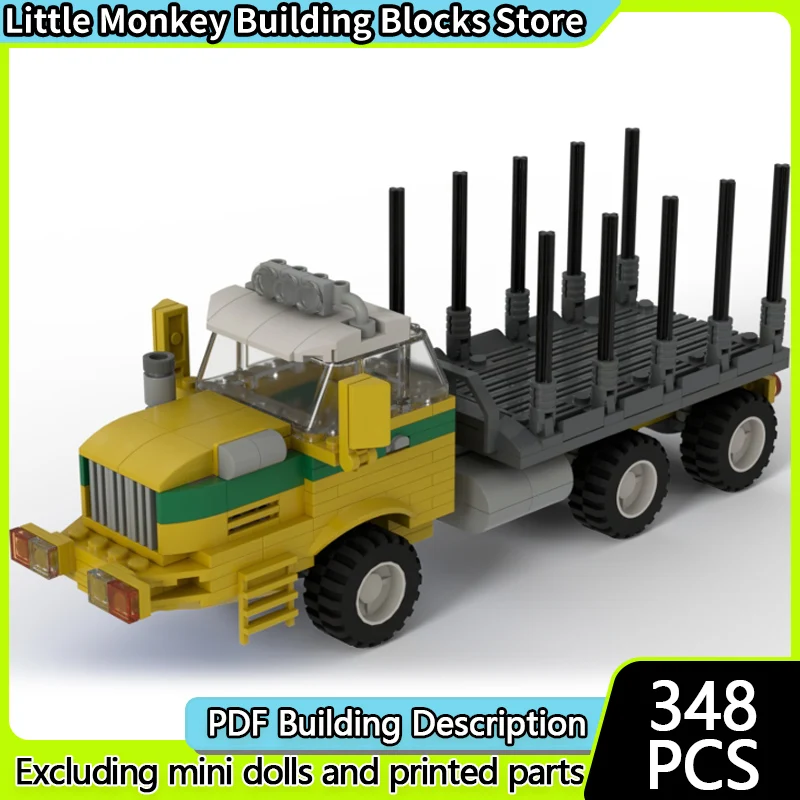 

Конструктор City Car Model MOC: Модульный набор для сборки тяжелого деревянного транспортного средства, развивающая игрушка для детей, подарок на праздник