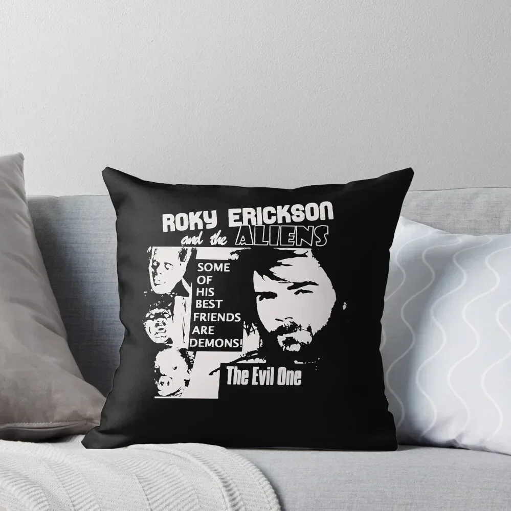 

Retro Vintage Dark Red Roky Erickson Long Sleeve Music Vintage Retro Throw Pillow Cusions Cover pillow