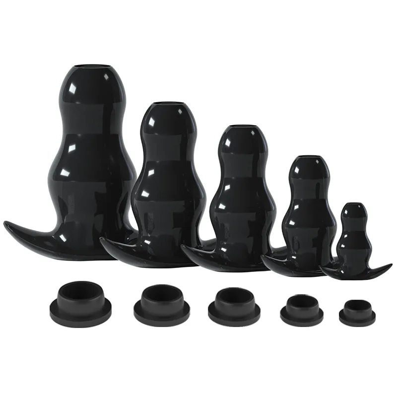 5 Sizes Hollow Anal Plug/Dilator/Dildo Soft Speculum Prostate Massager Butt Plug Set Intimate/Enema Sex Toys For Women Men Gay