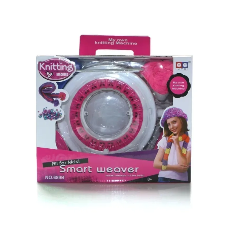 DIY Knitting Wool Machine with 2 Woodlens Penguin Smart Weaver Weaving Loom Dreams Kids Educational Learn Toy Girl Gift