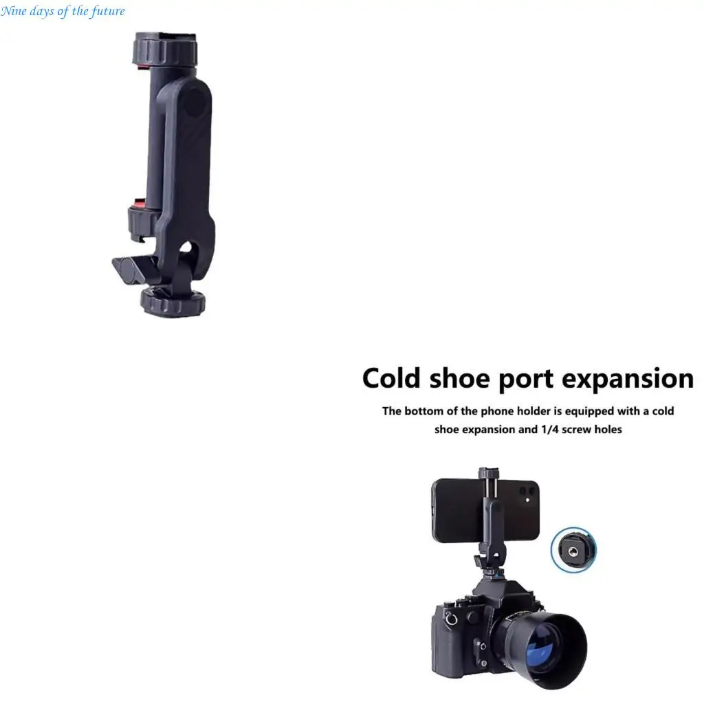 

ABS Phone Tripods Adapter with 360 Rotation Portable Cell Phones Holder for Photo E65A