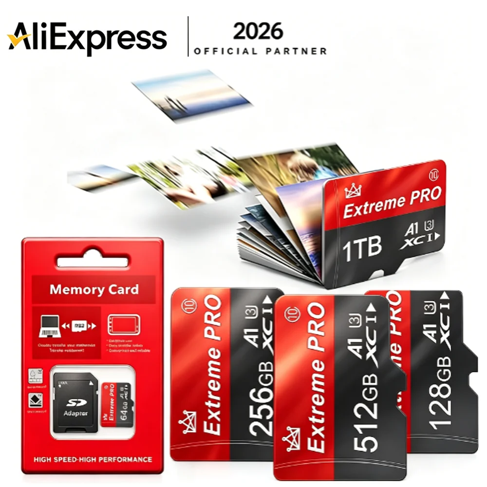 128GB 256GB 512GB Micro TF SD Memory Card U3 V30 A2 Class 10 for ROG Ally Steam Deck Game Storage TF Card with 2026 Expiry