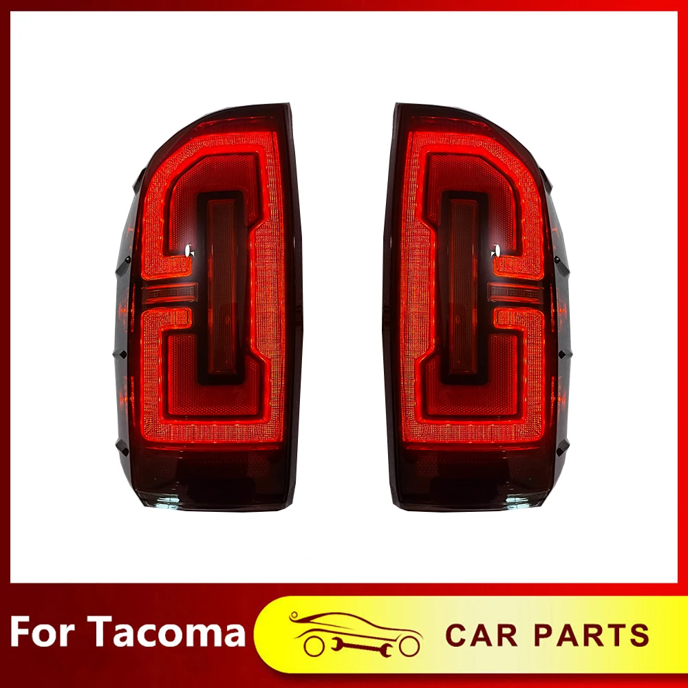 

1 Pair Car Taillight For Toyata Tacoma 2016-2021 2022 LED Rear Lamp Running Light+Reverse Light+Brake Light+Turn Signal