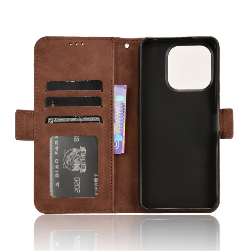 For Umidigi A15 A15C Case Leather Wallet Flip Type Multi-card Slot