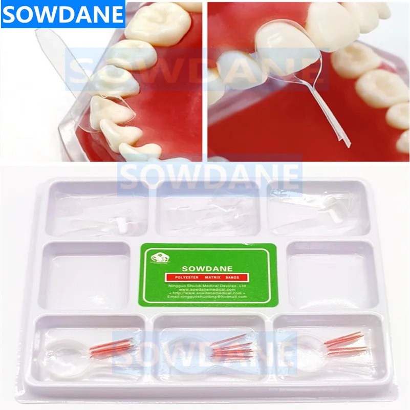 Dental Twin Anterior Matrices Self-Adhesive Transparent Sectional Contoured Matrix Dentist Proximal Anterior Matrice Material