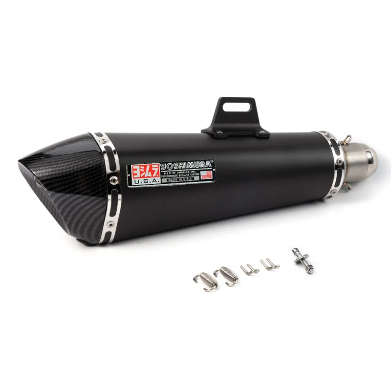 470MM Universal Motorcycle Exhaust Yoshimura Pipe 51MM Inlet echappement moto Motorbike Escape Muffler Removable DB Killer