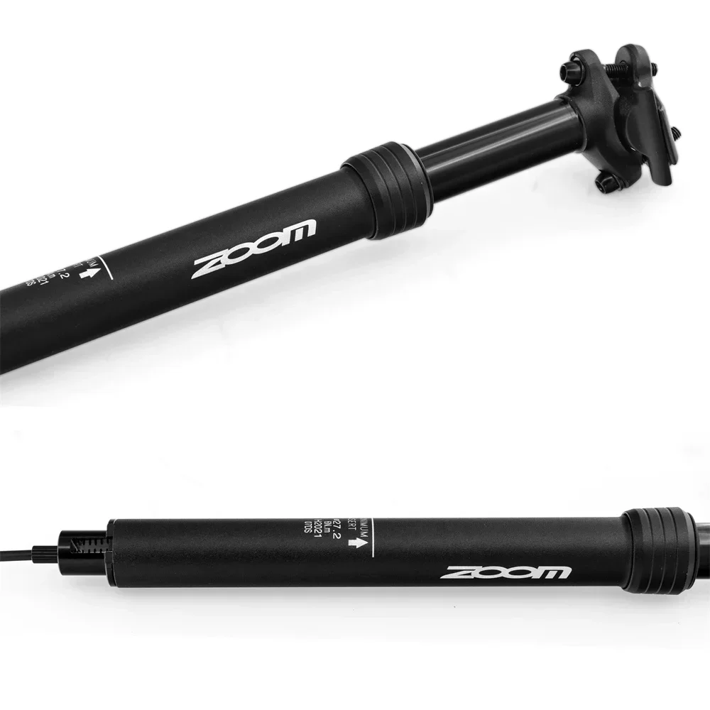 ZOOM Bicycle Dropper Remote Control Telescopic Seatpost 27.2/30.9/31.6 MTB 30 9 31 6 27 2 Internal Wiring adjustable Seat Post