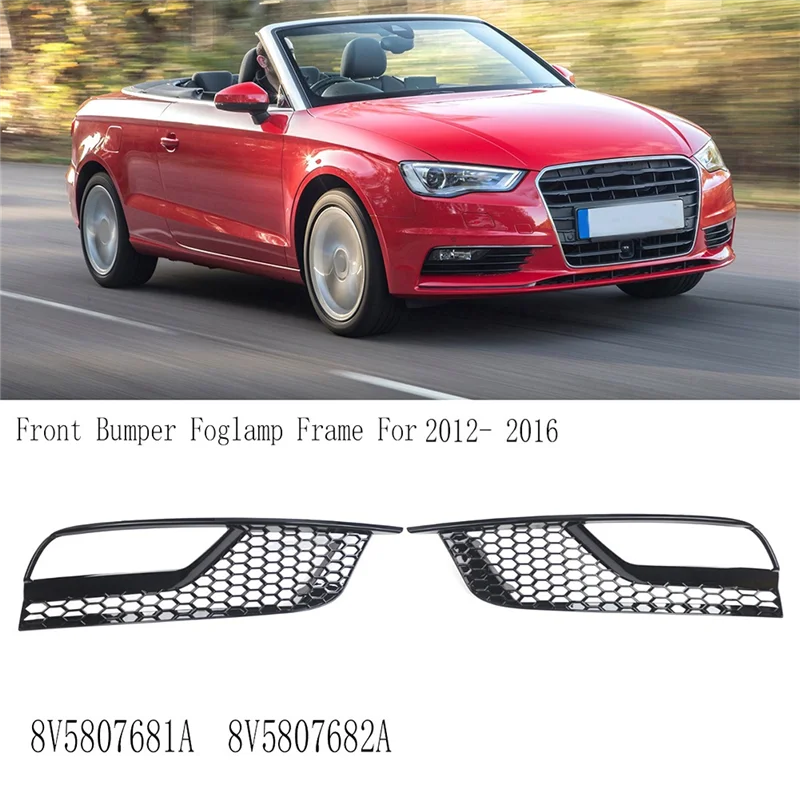 

Classy-Automotive Front Bumper Fog Light Grill Cover For A3 8V SEDAN 2013-2016, 8V5807681A & 8V5807682A