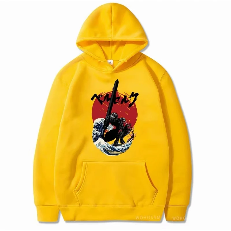 Berserk الرجال الشتاء هوديي Harajuku نمط الهيب هوب بنين بنات عادية فضفاض مريح البلوز البلوز الموسيقى مستوحاة هدية #4