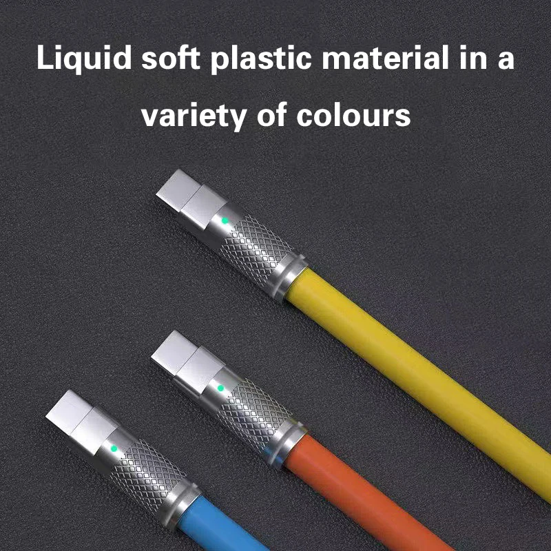 New 120W 6A Super Fast Charge PD Type C Liquid Silicone Cable 1M 2M Usb Cable C To C Charger Cable for Xiaomi Huawei IOS
