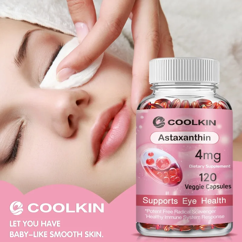 

Астаксантин - поддерживает здоровье глаз, кожи, антиоксидант, подходит для диетической поддержки суставов, мозга, иммунной системы и сердца.