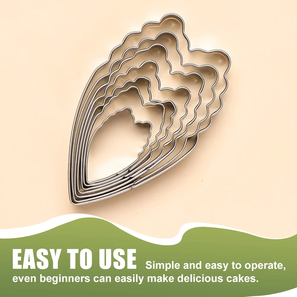 8 Pattern DIY Fondant Flower Stainless Steel Cutters Peony,Leaf Shape Cutters DIY Fondant,Clay Craft
