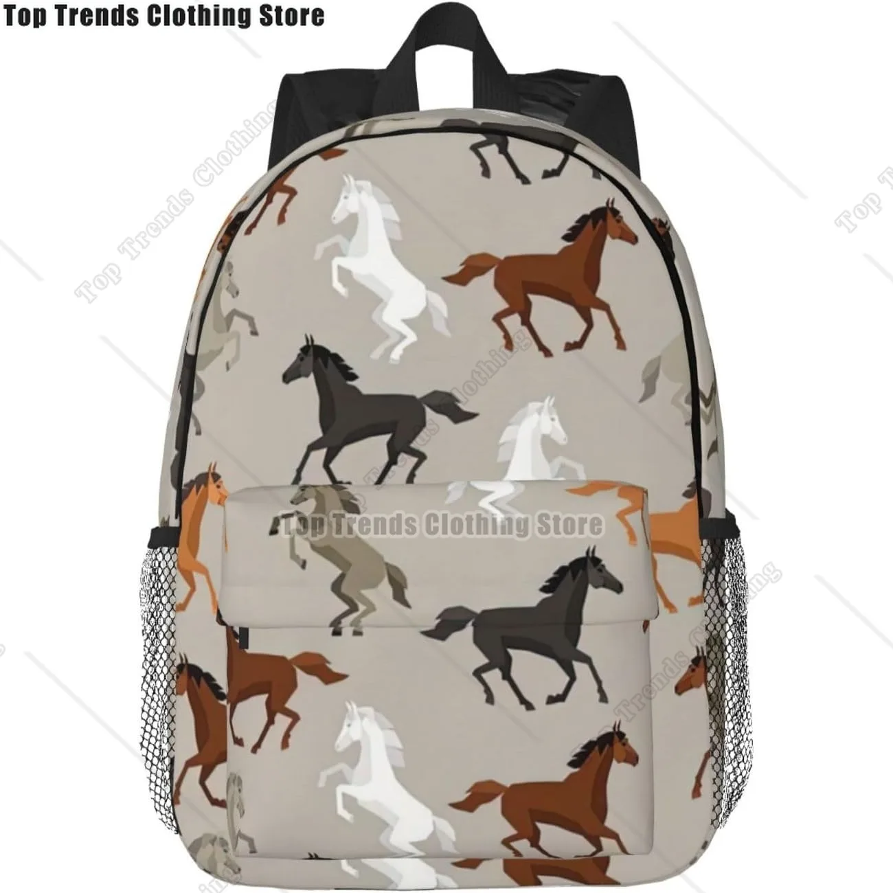 

Cute Horse Print Adults Backpack Lightweight Backpacks For Hiking Work Laptop Backpack Men Women