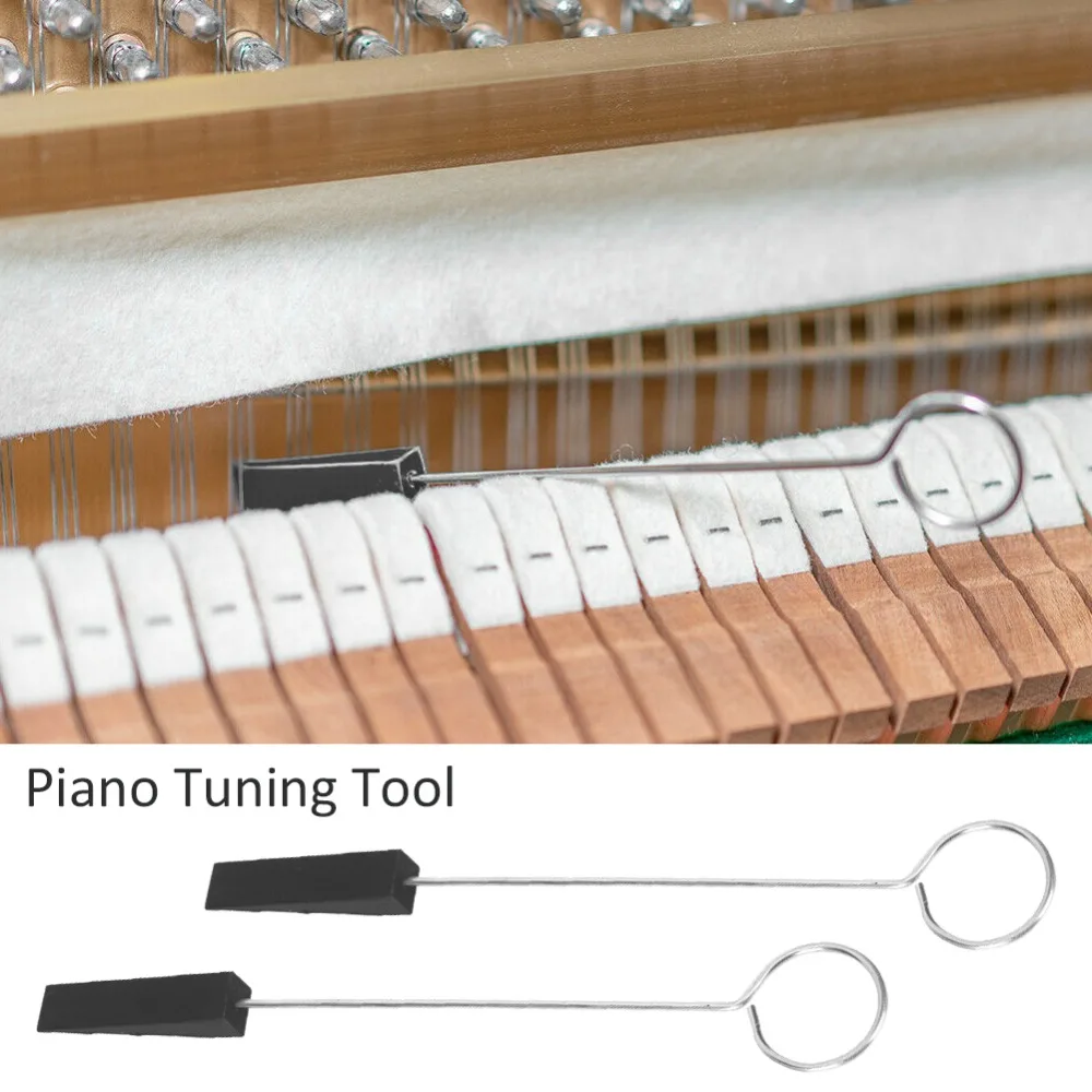 8PCS Fixing Metal + Rubber Piano Tuning Mute Black Color Instrument Accessories Kit Rubber Mutes Set Instrument Care