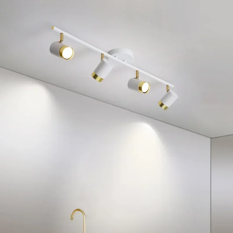 

Nordic Designer LED Ceiling Chandelier Black Track Pendant Lamp for Living Room Bedroom Home Decor Spot Lighting Fixture