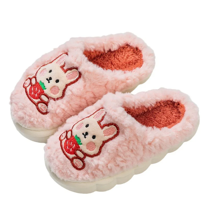 Pantuflas pantofole per bambini inverno nuovo cartone animato confortevole scarpa da ragazza antiscivolo calda scarpa in cotone per la casa carino