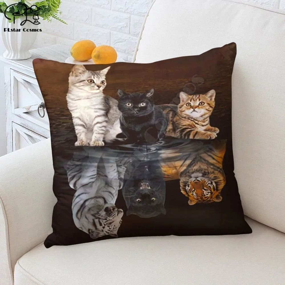 Cat Pillow Case 3D Printed Hieroglyphs Cushion Cover for Sofa Car Home Decor Harajuku Pillowcase