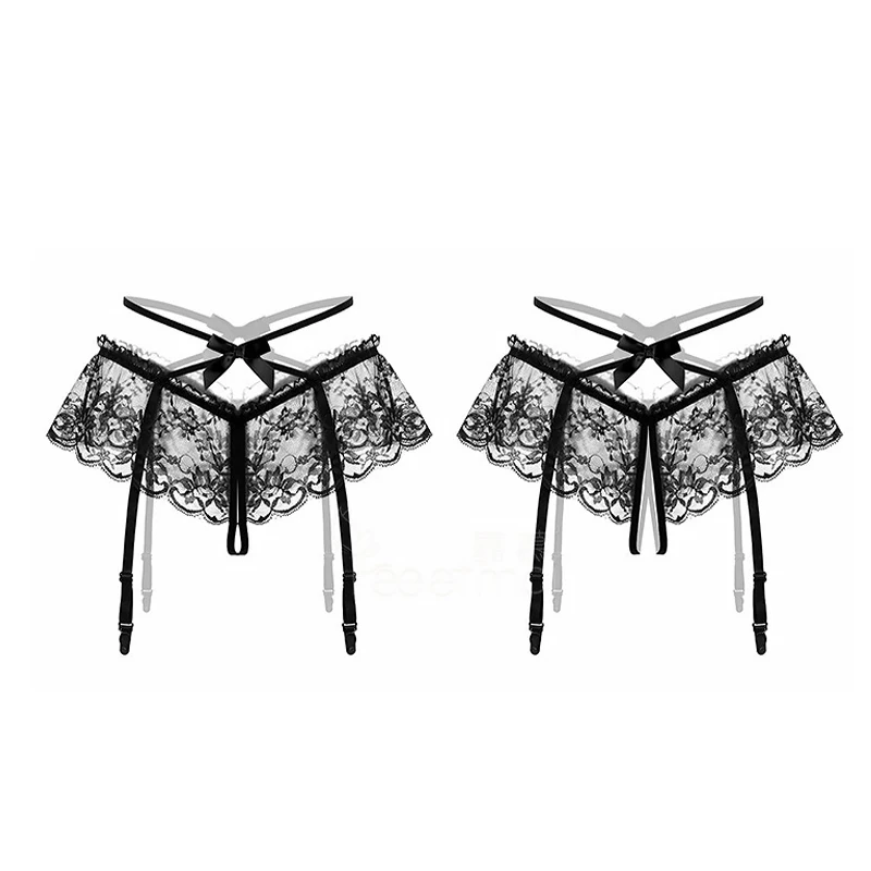 

Женские трусики с открытой промежностью, кружевные трусики с подвязками, сексуальное нижнее белье с перекрестными ремешками, ажурное белье, сетчатые чулки