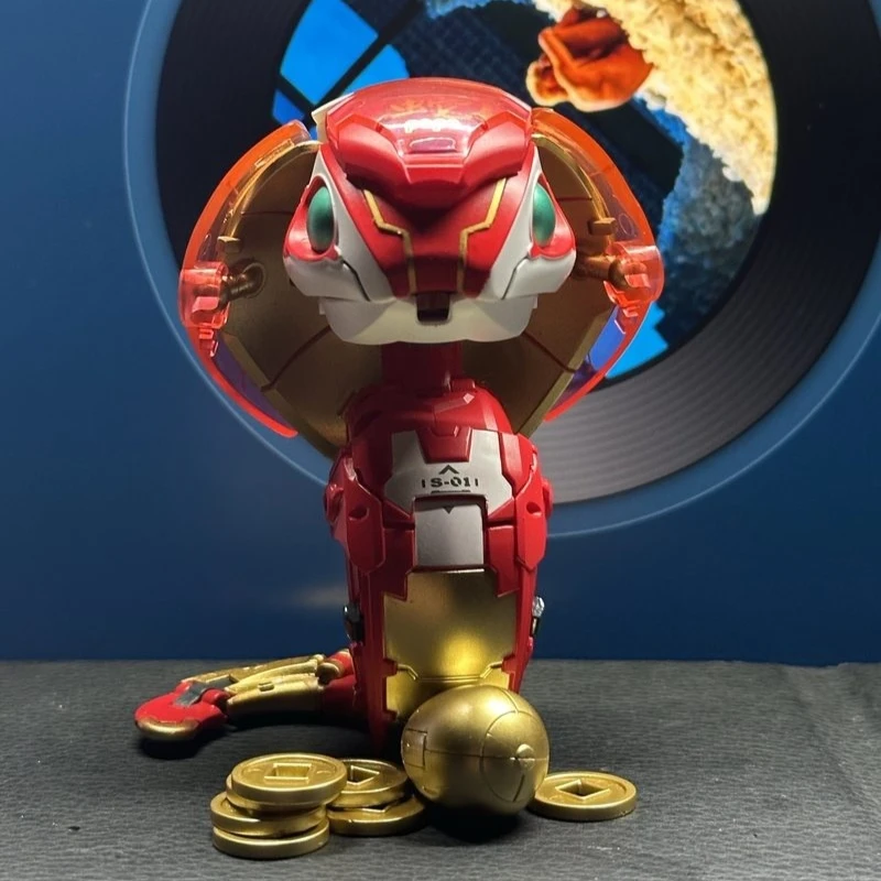 

Коллекционная фигурка-трансформер Papa Original Design: Змея из серии Zodiac Atom Box в стиле меха – подарок для любителей животных