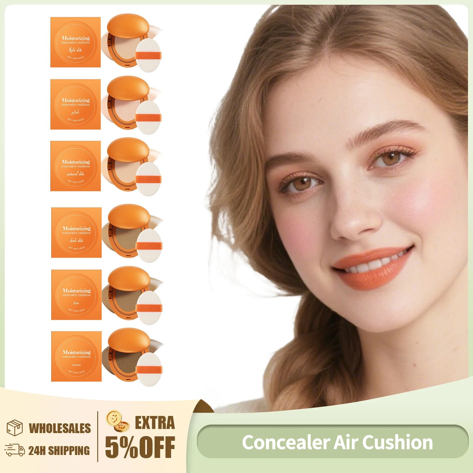 

Concealer Air Cushion Moisturizing Oil-Control Full Coverage Waterproof Covering Acne Long-Lasting Makeup Korean Cosmetic