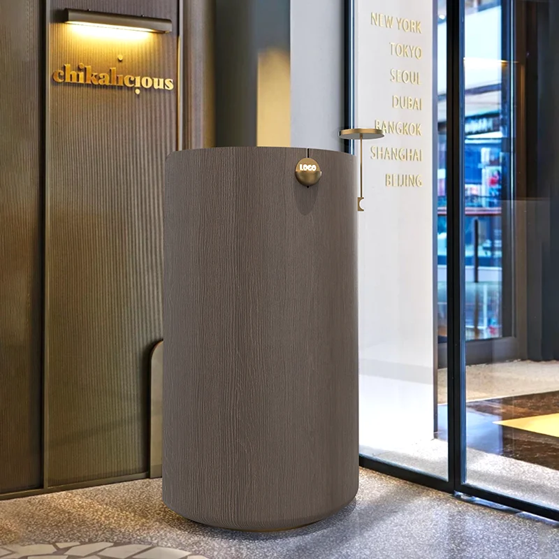 

Касса под дерево Креативная изогнутая стойка регистрации Ресторан Салон красоты Информационный стол Изготовление на заказ из нержавеющей стали