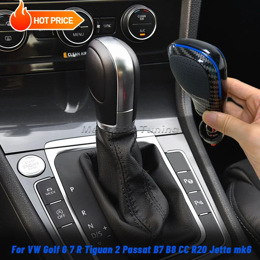 

Carbon Fiber Dipping Shift Knob Gear Lever Handle for VW Golf 6 MK7 R Passat B7 B8 CC R20 Jetta MK6 GLI Tiguan Mk2 Interior