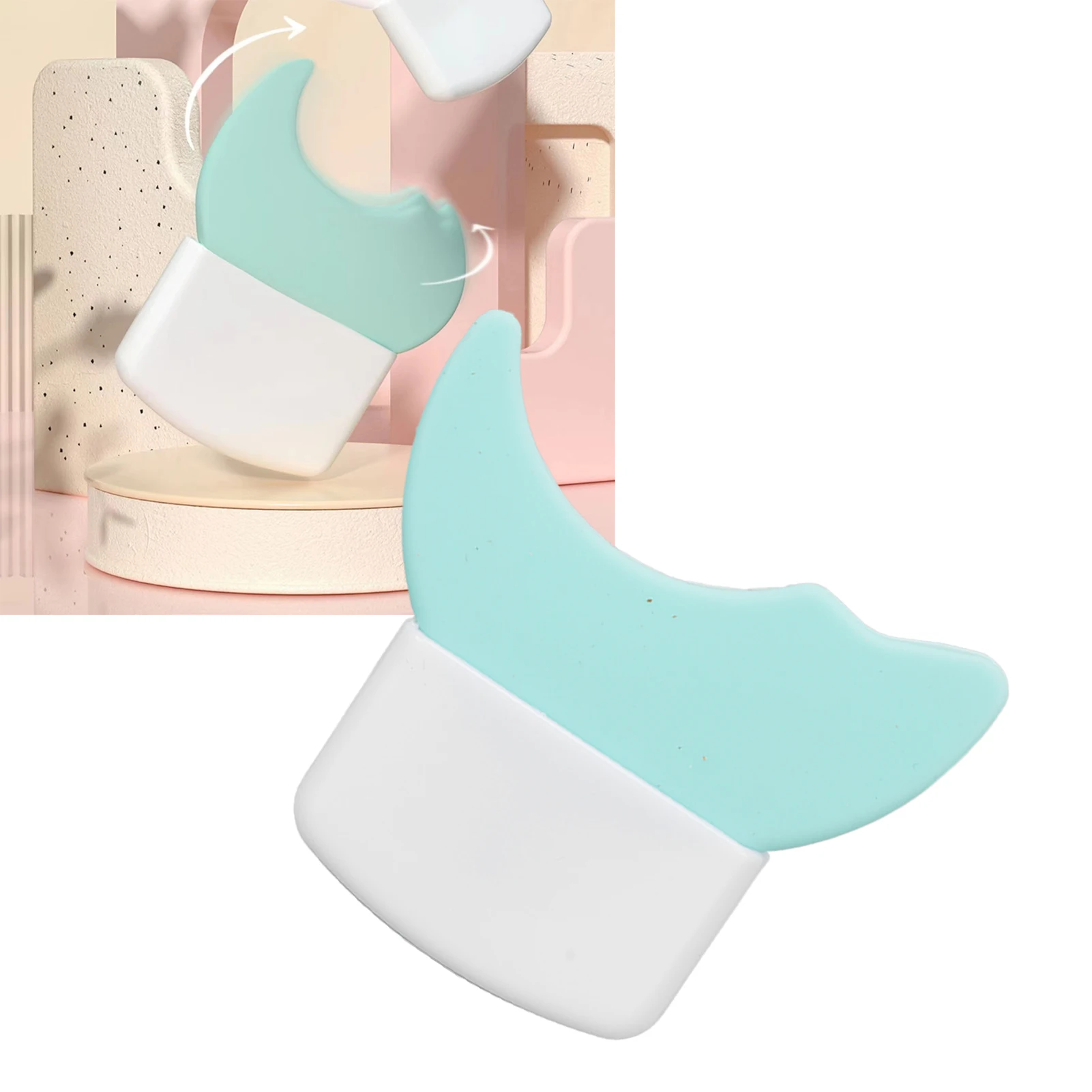 Mascara Guard Portable Reusable Eyelash Eyeline Guard Silicone Prevent Residue Two Curvatures for Makeup for Beginners