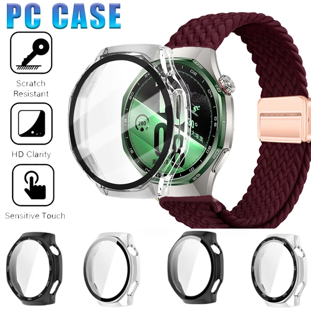 HD Tempered Glass PC Case For Huawei Watch GT7-6 41-46mm Anti-Fall 360 Full Coverage Shell For Huawei Watch GT6-7 Pro 46mm Cover