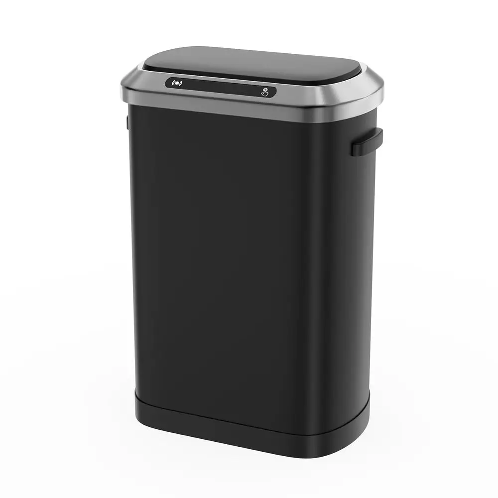 

Умный автоматический мусорный бак с крышкой, утолщенным корпусом из нержавеющей стали и крышкой с датчиком Super Mute, мешки для мусора на 30 штук, Kitchen Offic