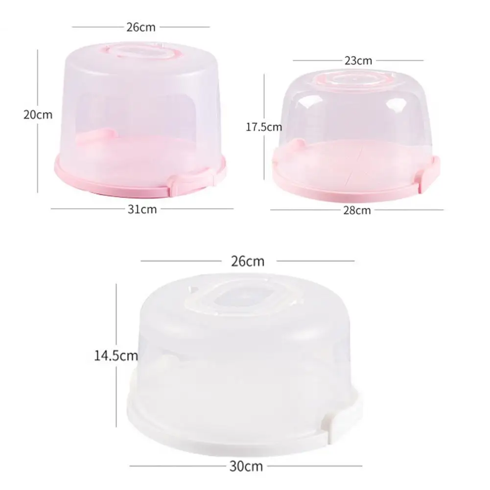 Good Cake Container with Lid Dust Proof Plastic Pastry Storage Boxes Dessert Container  Cake Carrier Simple