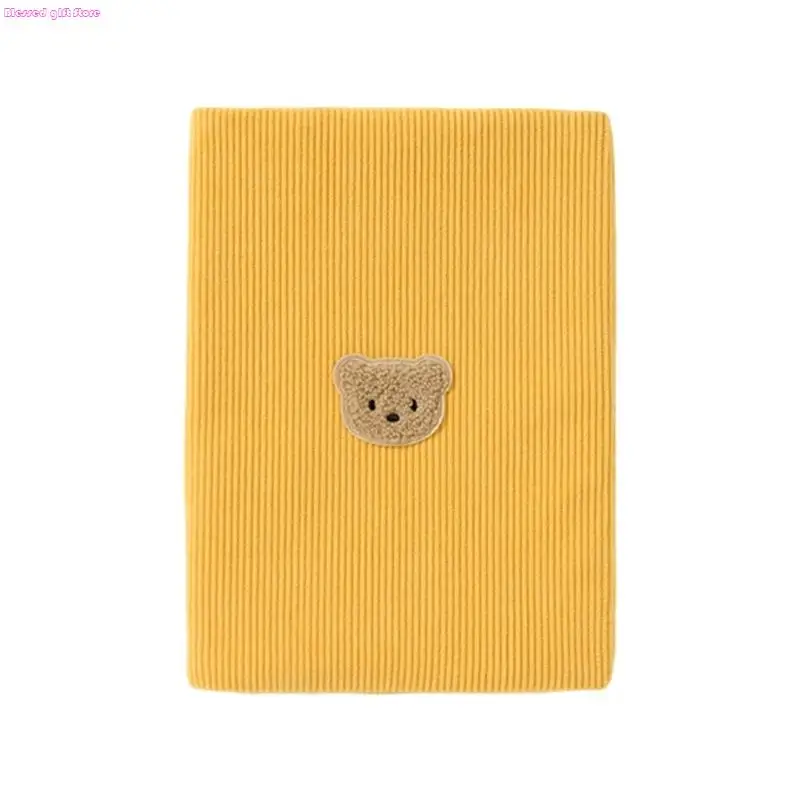 D0JC Soft Corduroy Baby Clothes Storage Bag With Multiple Compartment For Diaper Wipe