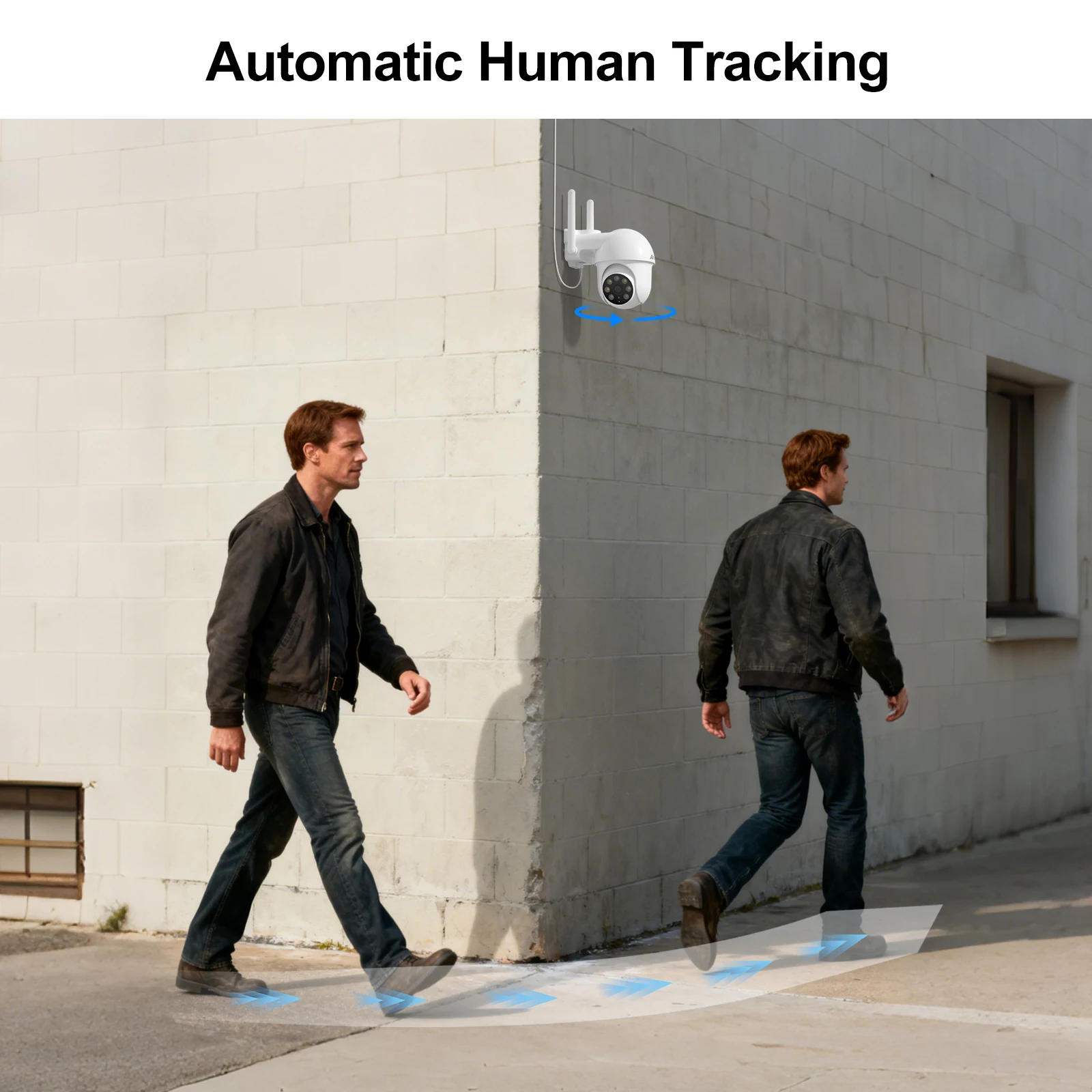 ANRAN 5MP Wired Security Camera 2.4G&5G Wifi Camera 24/7 Record Home Security Protection IP66,Compatible Alexa,Auto Tracking