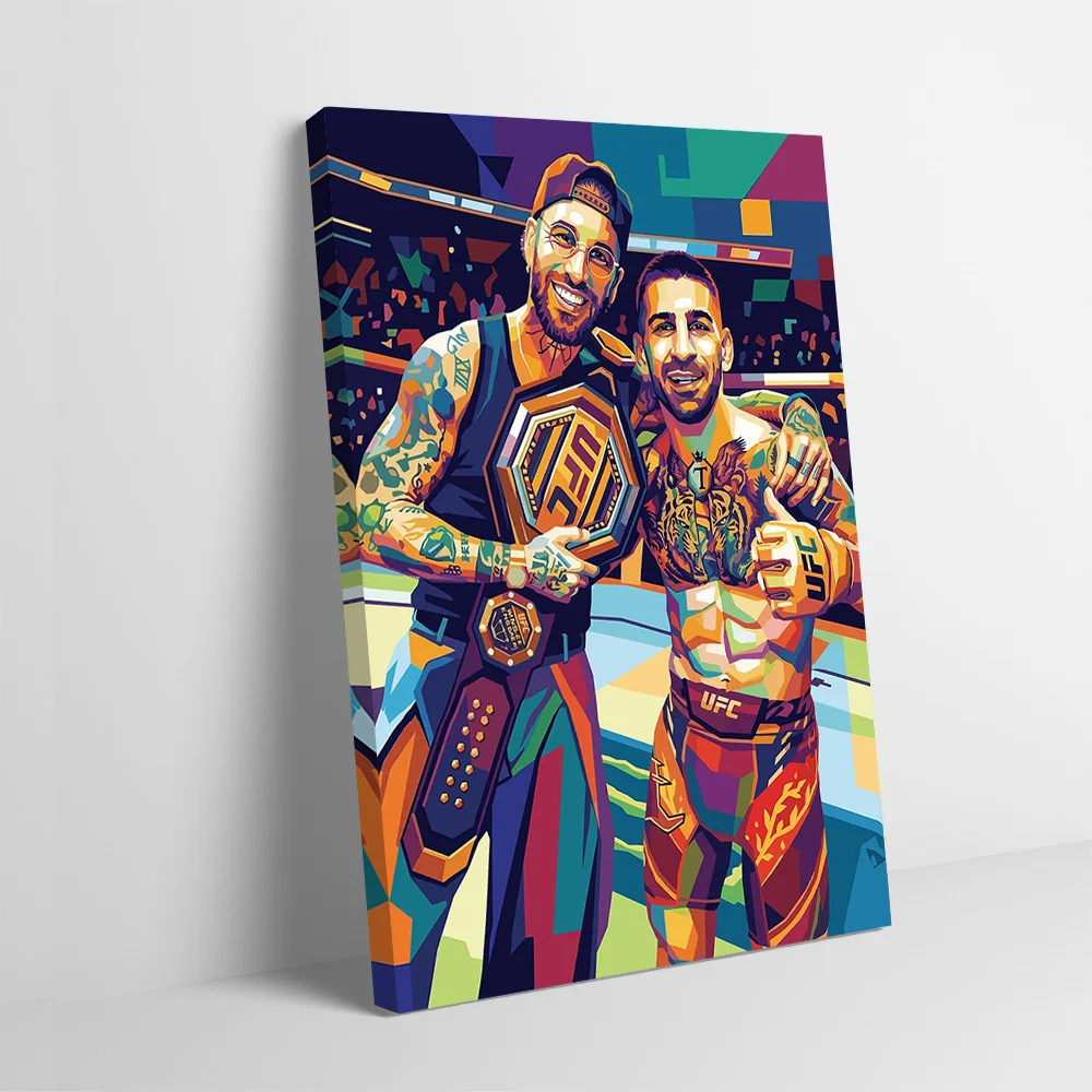 Boxer Champions Celebration Printing Poster Custom Pictures Wall Art Canvas Painting Gift for Luxury Decoration Home Decorations