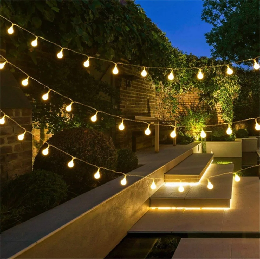 3-10M Solar/USB/Battery String Lights, Fairy Globe Ball LED, Waterproof Outdoor for Christmas Wedding Garden Camping Tent Decor view 2