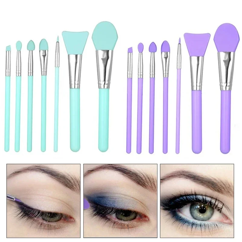 6/7 Stuks Siliconen Masker Borstel Diy Cosmetica Gel Crème Mengborstel Make-Up Kwasten Set Huidverzorging Schoonheid Borstels make-up Tool Kits