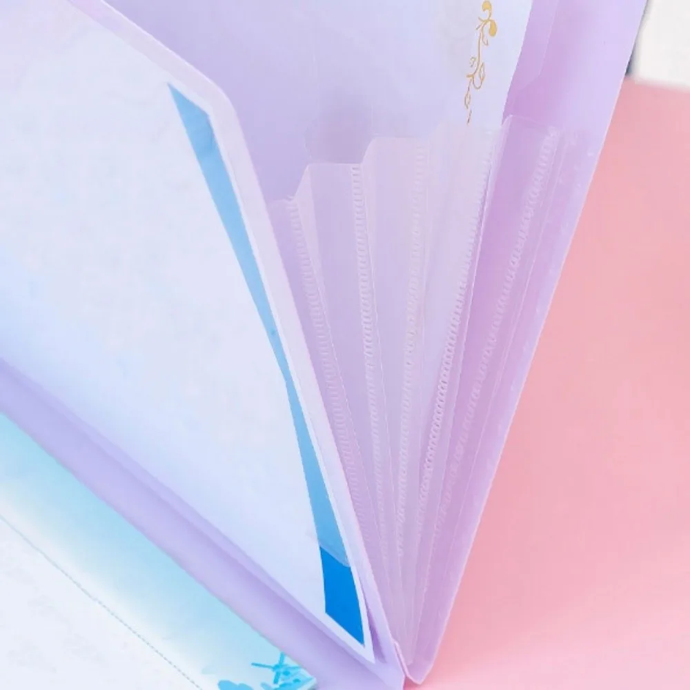 

Stationery 8 Pockets Expanding File Folder A4 Multi-layer File Organizer with Clipboard Portable Document Storage Bag Office